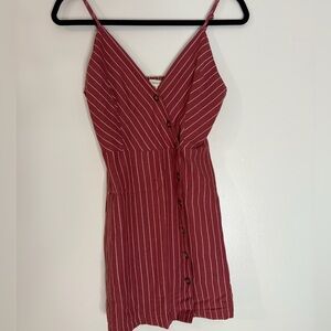 LA Hearts Red and White Striped Dress